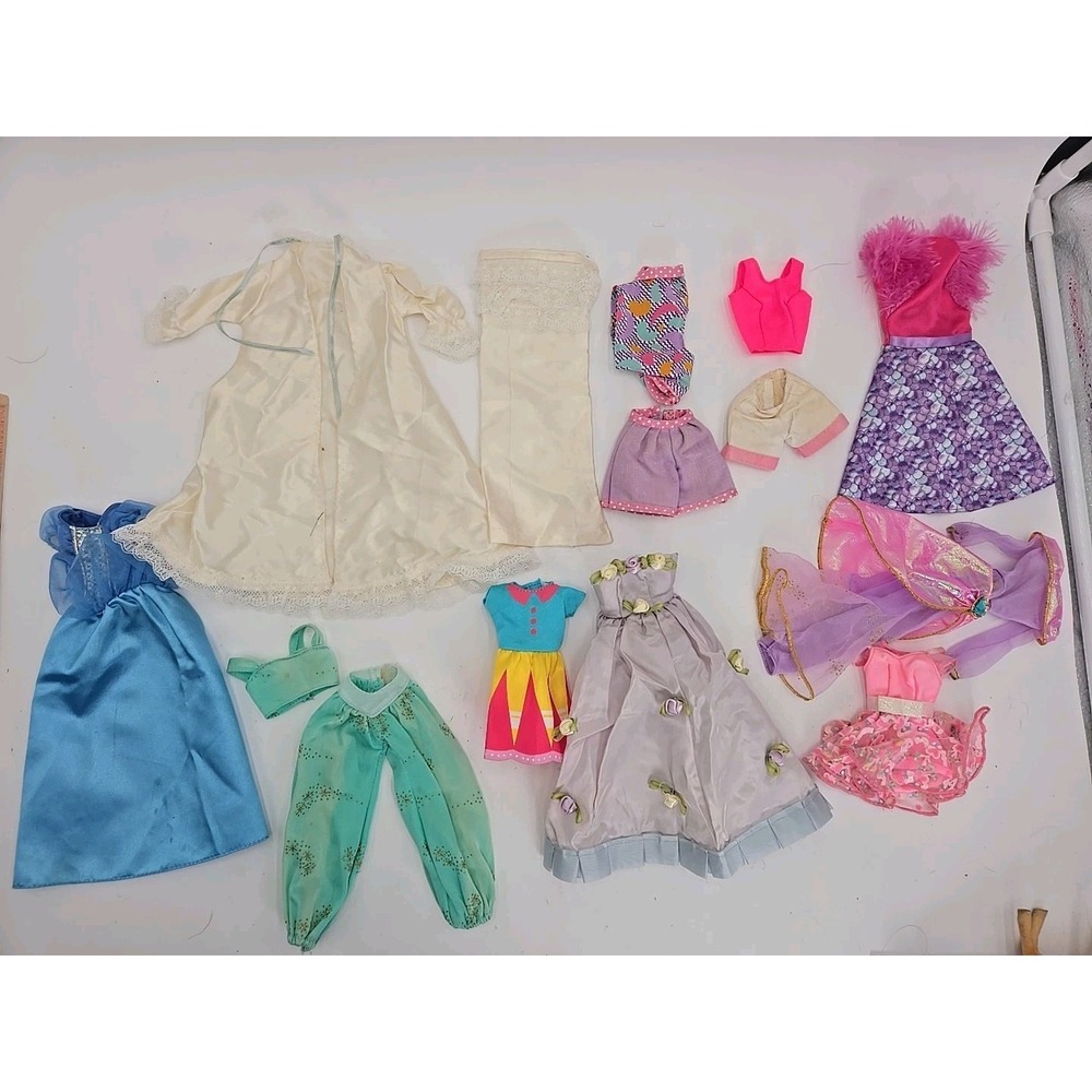 14 PCS Barbie Other‎ Fashion Doll Wear Clothing Outfits Dress up Gown Lot